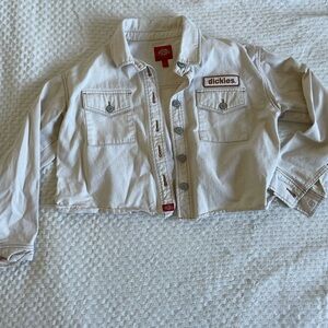 Dickies Women’s Cropped Off-White Jean Jacket